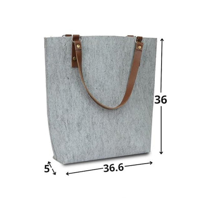 TIERNO Stylish Tote Bag For Girls And Womens-Tote Bag for Ladies-Branded Grey Tote Bag With Leather Starps- Trendy Fashion Women Shopping Tote Bag with Reinforced Handles for Shopping, Gift, Beach, Trave