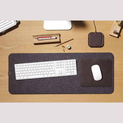 Tierno Combo of 3 - Premium Felt Desk Set with Tray, and Coasters