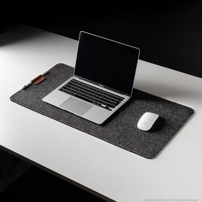 Tierno- Premium Felt Desk Set with Soft Feel, Tray, and Coasters (Pack Of 3)