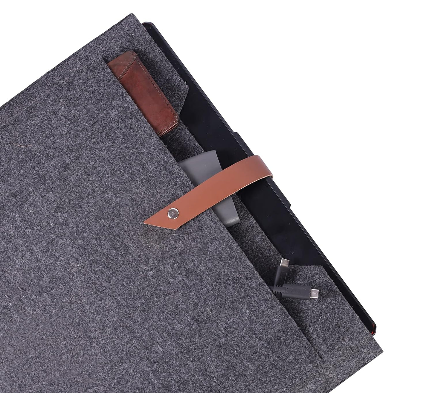 TIERNO Felt Laptop Sleeve Case - Slim and Stylish MacBook Sleeve for - Protective, Dustproof, and Scratch-Resistant - Lightweight Design - Made in India