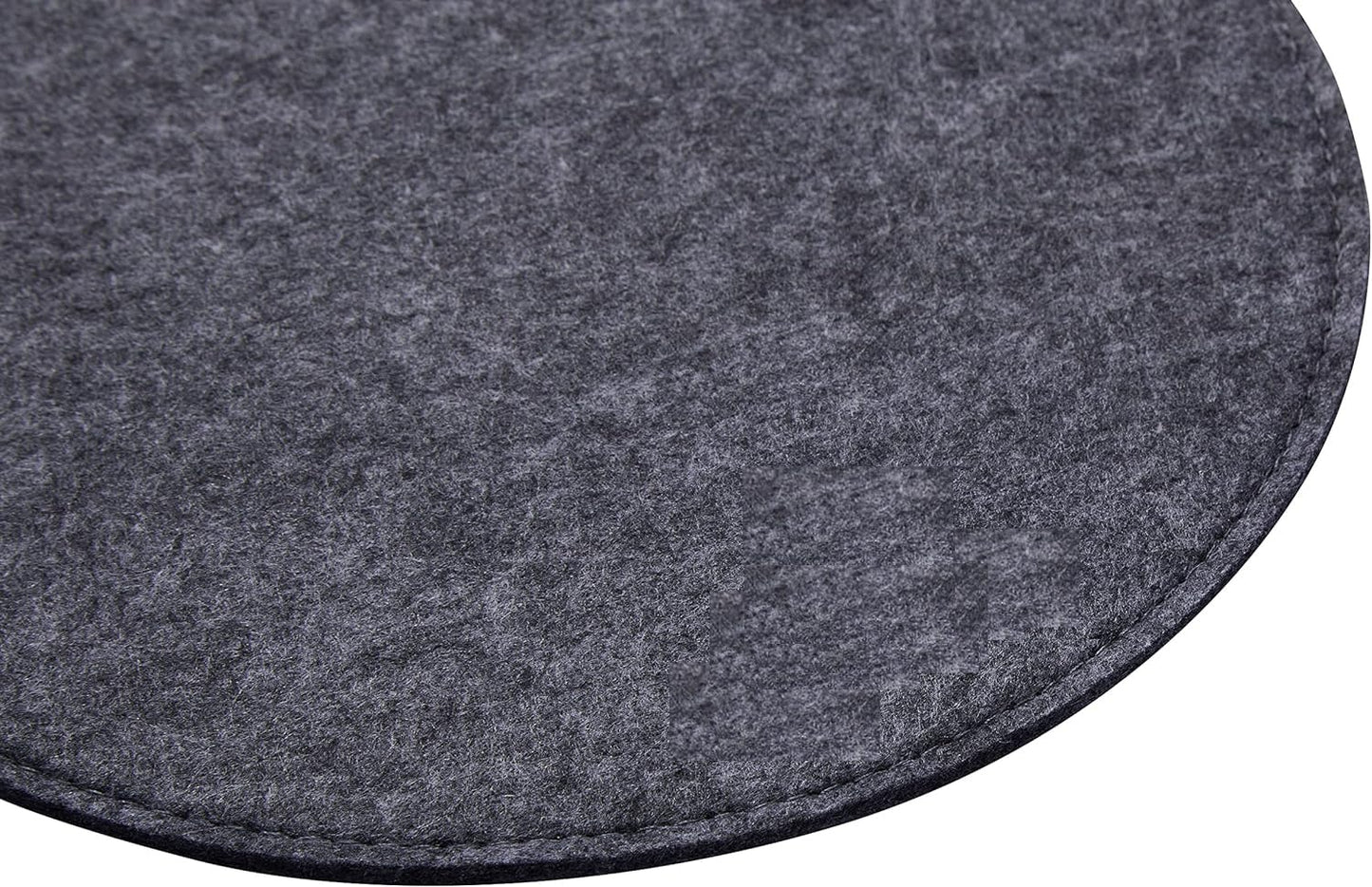 Tierno Round Shape Mouse Pad | Extended for Laptop, PC and Wireless Mouse | Large Vegan Leather Finish for Home, Office, Gaming in Black Felt Pack of 1